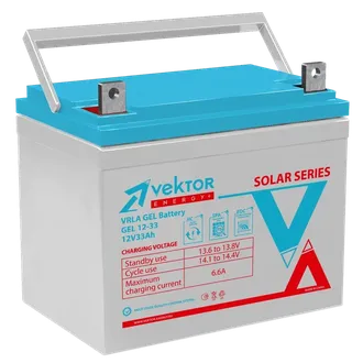 Гелевый аккумулятор Vektor Energy Deep Cycle GEL 12-33 (12 В, 33 А*ч)