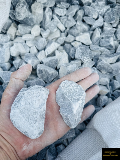 серо-голубой мраморный щебень