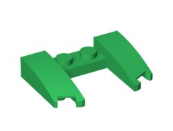 Wedge 3 x 4 x 2/3 Curved with Cutout, Green (11291 / 6032213 / 6170797 / 6179681)