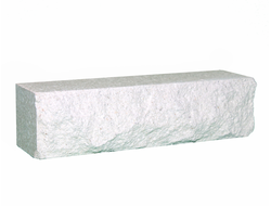 Кирпич гиперпрессованный рваный ложковый белый М250