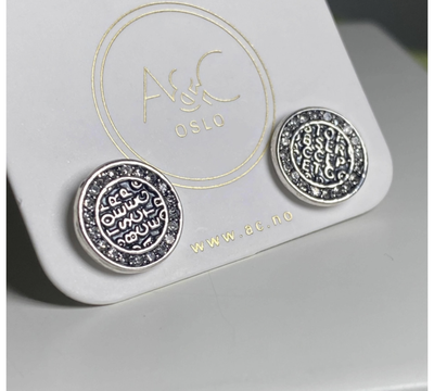 Серьги- гвоздики "Монеты облегчения"цвет серебро A&C(Норвегия)