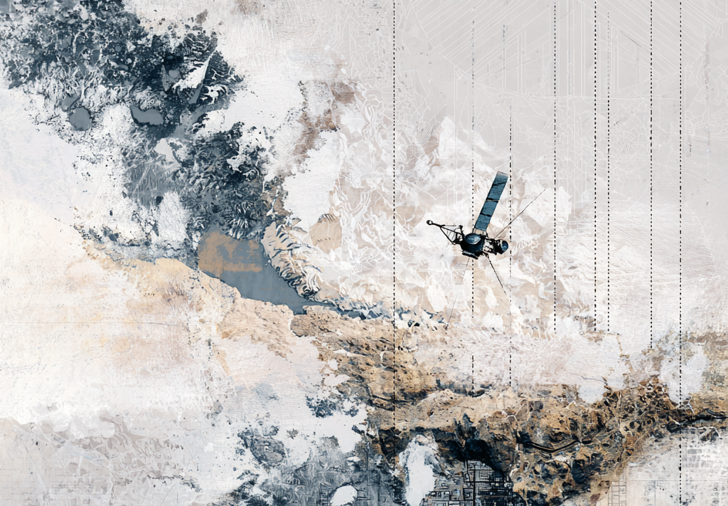 Зоны покрытия спутников и спутниковой связи на картах