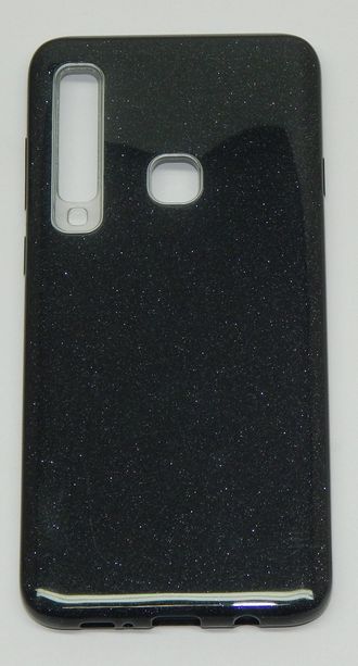 Защитная крышка Samsung Galaxy A9 (2018) силикон+пластик, черная с блестками