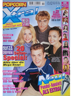 Popcorn Xtra Magazine November 1998 Backstreet Boys, Jil, Blumchen, Sasha, Billy Crawford, No Mercy,