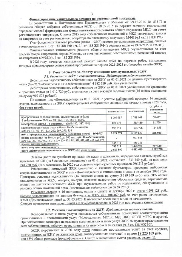 АКТ документальной проверки финансово-хозяйственной деятельности ЖСК ...