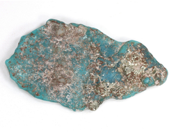 Бирюза с пиритом, необработанный, дикий образец, США, Аризона (53*28*5 мм, 7,7 г) №37597