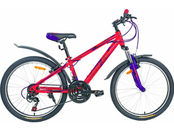Pioneer Captain 24" ( 21 скорость, V-brake)(red-darkblue)