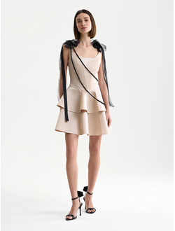 Платье с бантиками (бежевый)