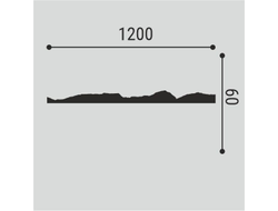 Стеновая панель Bello Deco C001-1 PU, 3D, дюрополимер, влагостойкая, под покраску, 120х60х6 см