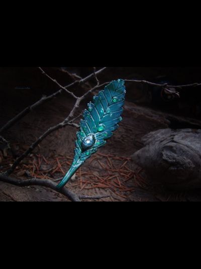 &quot;Наблюдающий лист&quot;, необычная брошь в стиле фэнтези