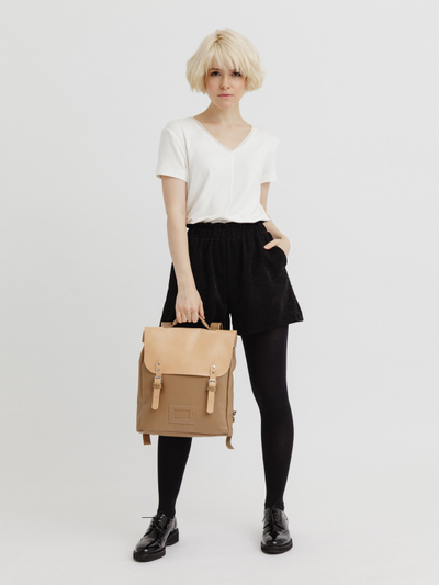 Рюкзак Kokosina Satchel Черный из натуральной кожи