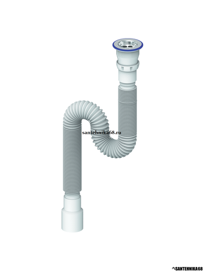 Сифон гофрированный для тюльпана и раковины Unicorn D230