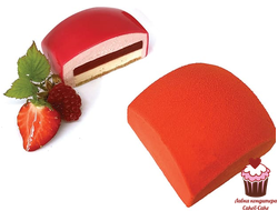 Форма для муссовых десертов Квадратная Сфера 8 ячеек, силикон, Китай