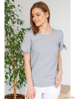 БЛУЗА DOCLIKE DL417 Серая