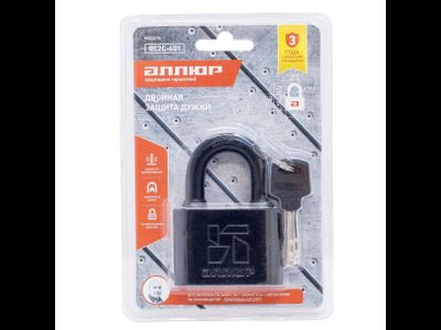 Замок навесной ВС2С-601 Аллюр черный [6423]