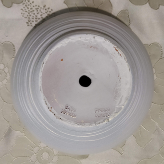 Керамический горшок-плошка для цветов "Камелия белый" 17 см (1.2 л)