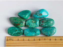 Хризоколла галтовка в ассортименте, Перу (22-30 мм, 7-10 г) №21362