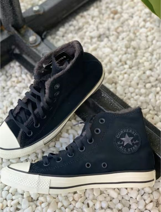 Кеды Converse Chuck Taylor All Star черные высокие кожаные