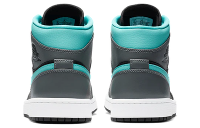 Купить оригинальные кроссовки Nike Air Jordan 1 Mid Grey Aqua 554724-063