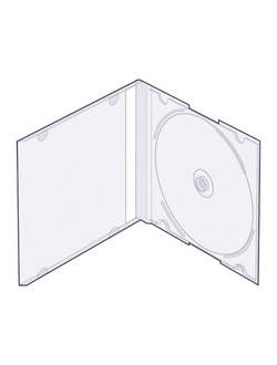 Бокс для CD/DVD дисков Slim Box, 5 шт, VS, прозрачный, CDB-sl-T5