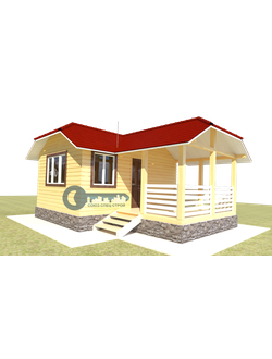 Б-13  ГАБАРИТНЫЕ РАЗМЕРЫ: (7Х5.5М) 1 ЭТАЖ, ОБЩАЯ ПЛОЩАДЬ: 34М²