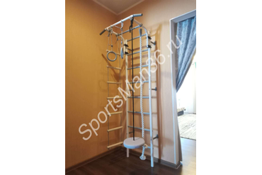 ДСК-12.С "АТЛЕТ-2", СТУПЕНЬКИ ПВХ, ЦВЕТ БЕЛЫЙ, СЕРЫЙ. ЛИАНА МЯГКАЯ СЕРАЯ.