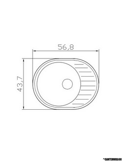 Керамическая мойка для кухни FOSTO Фосто КМ 58-45