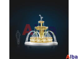 Светодиодный фонтан Золотой, динамика с мишурой