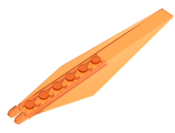 Hinge Plate 3 x 12 with Angled Side Extensions and Tapered Ends, Trans-Orange (57906 / 6117721 / 6292975)