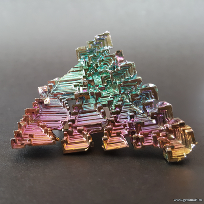 Висмут — кристаллы с побежалостью 53*50*16мм