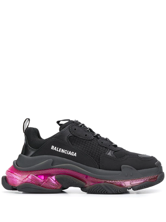 Кроссовки Balenciaga Triple S черные с розовой подошвой женские купить ...