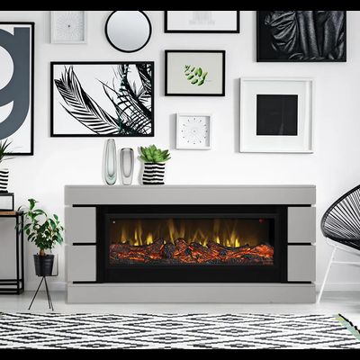 Линейный электрокамин Роял GRP с очагом Beverly 1000