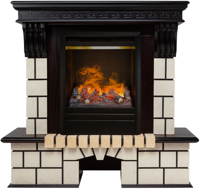 Электрокамин Stone AO с очагом 3D Olympic