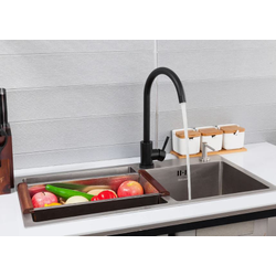 Смеситель Frap для кухни F40899-4 черный боковая ручка