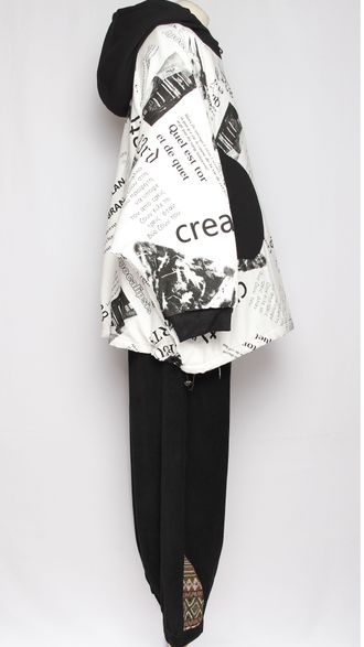 Куртка межсезонная "Газета" белая до р.58