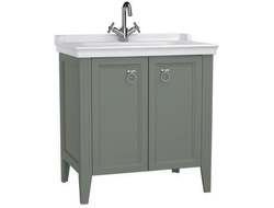 Шкаф Vitra Valarte 80 см с раковиной, с дверцами, цвет серый матовый, 62154