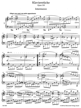 Brahms, Piano Pieces ор.118