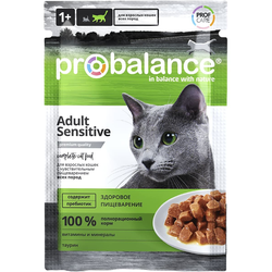 Пауч Probalance (Пробаланс) влажный корм (пауч) для кошек с чувствительным пищеварением в соусе 85 г