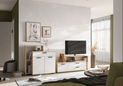 Санса ТВ-01 Тумба под ТВ Сонома/Белый