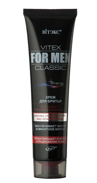 VITEX FOR MEN CLASSIC  крем для бритья для сухой чувствительной кожи 100мл