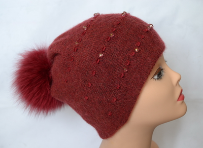 модная шапка с помпоном зима 2016 - 2017