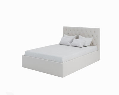 Кровать односпальная, двуспальная, MyCloud Афродита с подъемным механизмом, бельевым ящиком, мягкое изголовье, каретная стежка