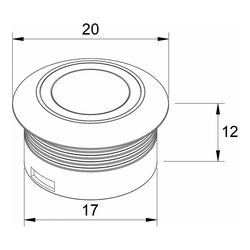 (УС04) Мебельный датчик сенсорная кнопка (под отверстие 17 мм.)