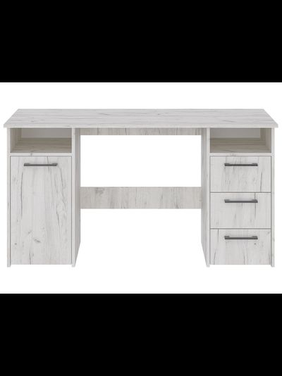 Фронда-9 стол письменный с тумбой и ящиками Крафт светлый