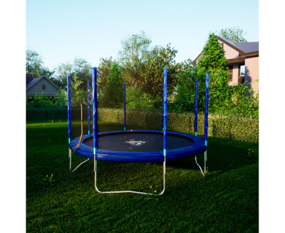 Батут DFC Trampoline Fitness с сеткой 12ft Синий