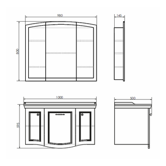 Тумба-умывальник "Палини-100" белый глянец с раковиной  COMFORTY 3310
