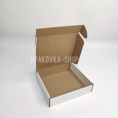Коробка с откидной крышкой 160*160*40 мм БЕЛЫЙ