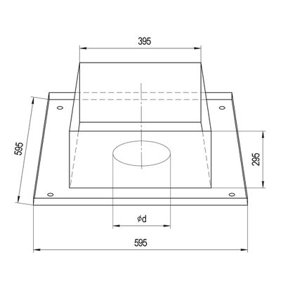 Потолочно проходной узел составной (430/0,5мм) ППУ D 250 Ferrum