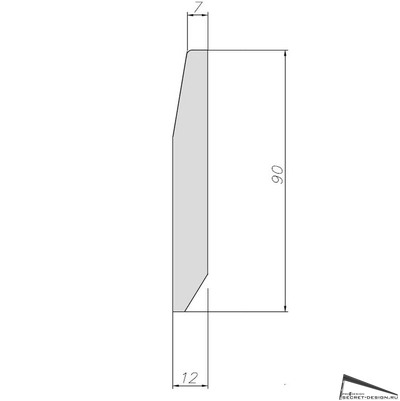 Плинтус МДФ Pro Design Nova грунт под покраску 12х90 мм