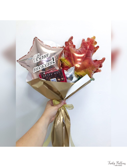 Крафт букет с листочком